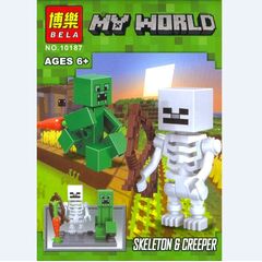 Конструктор "My world: Skeleton + Creeper" BELA 10187