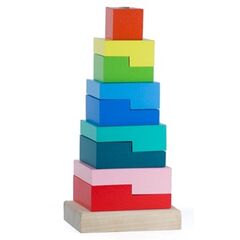 Пирамидка "Ступеньки" 9 элементов, 21 см
