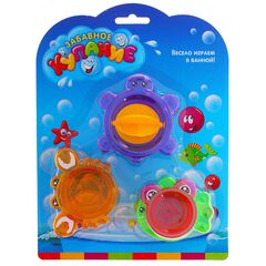 Набор для игры в ванной "Веселые стаканчики", 4 предмета