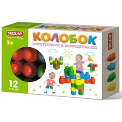 Конструктор с погремушками "Колобок" 12 деталей