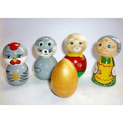 Кукольный театр из дерева "Курочка Ряба"