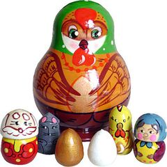 Пальчиковый театр "Курочка Ряба" в футляре