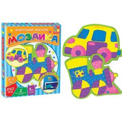 Фигурная мягкая мозаика "Паровоз, машина"
