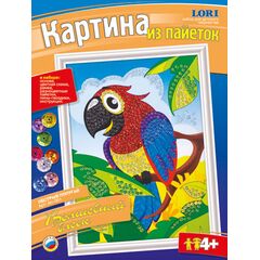 Картина из пайеток "Пестрый попугай"
