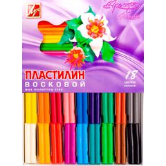 Пластилин восковой "Премиум" 18 цветов