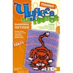 Вышивка петлей "Рыжий кот"