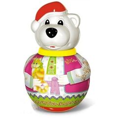 Неваляшка "Белый медведь Борис" 16 см