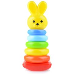 Пирамидка-балансир "Зая" 5 колец, 31 см