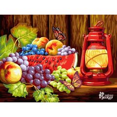 Роспись по холсту по номерам "Фруктовое изобилие", 40×50 см