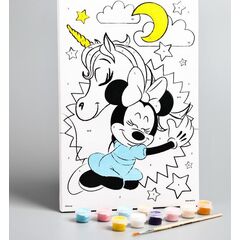 Роспись на холсте "Самой красивой. Минни Маус" 20х30 см