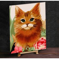 Картина по номерам с объемными элементами "Рыжий кот", 30 х 40 см