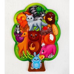Пазл-головоломка "Лесные животные", 28 x 20 см