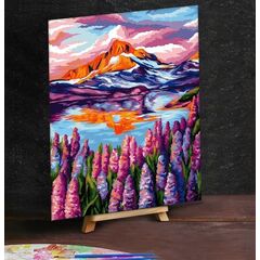 Картина по номерам "Горное озеро", 30 х 40 см
