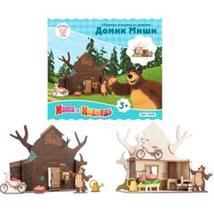 Кукольный домик из дерева "Домик Миши" с фигуркой