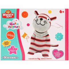 Шьем игрушку из носка "Котик" 21 x 16 см
