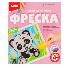 Картина из песка "Мишка панда"