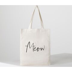 Сумка текстильная "Meow", цвет бежевый