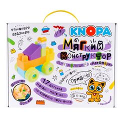Мягкий конструктор для малышей KNOPA "Автопарк", 17 деталей