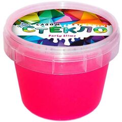 Слайм "Стекло" розовый неон, 100 гр