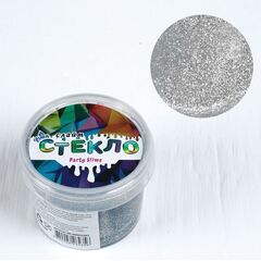 Слайм "Стекло" с эффектом переливающегося серебра, 100 гр