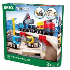 BRIO Железная дорога с автодорогой и переездом, 32 элемента