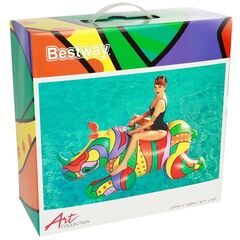 Плот для плавания Bestway "Поп-арт носорог", 201 х 102 см