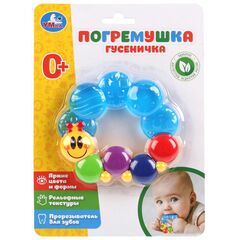 Погремушка-прорезыватель "Гусеничка"