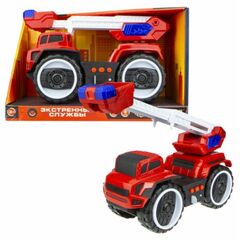 Инерционная игрушка со светом и звуком "Пожарная автолестница" 22 см