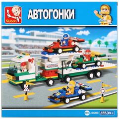 Конструктор Sluban "Автогонки. Автовоз", 428 деталей