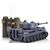 Танк на р/у для танкового боя "Тигр-МI", стрельба и/к лучами