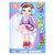 Магнитный игровой набор 3 в 1 "Наташа", одежда, наклейки, раскраска