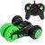 Трюковая трехколесная машина - перевертыш на р/у черно - зеленый цвет