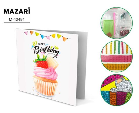 Алмазная мозаика-открытка "Happy Birthday!"
