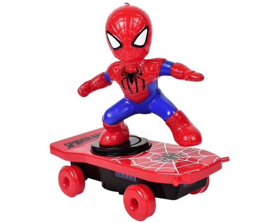 Человек-паук на скейте на батарейках