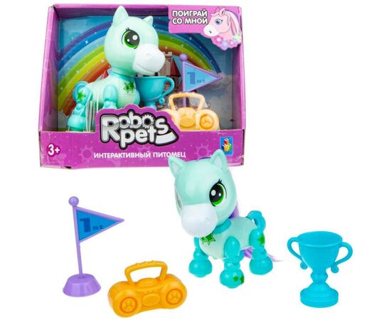 Интерактивная игрушка "Robo Pets Игривый пони", мятный