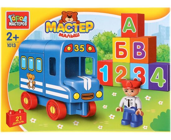 Конструктор Город Мастеров "Автобус с фигурками", 21 деталь