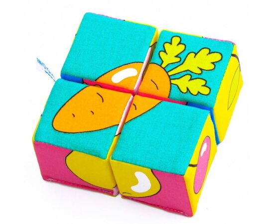 Кубики мягкие для малышей "Фрукты, ягоды и овощи"