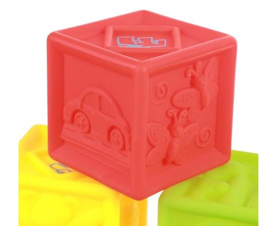 Кубики резиновые для купания 6×6 см, 9 шт