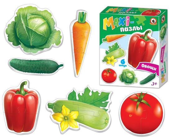 Maxi-пазлы для малышей "Овощи", 6 штук