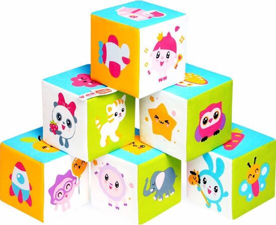 Мягкие кубики для малышей "Предметики. Малышарики"
