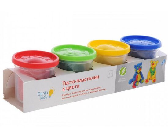 Набор для детского творчества "Тесто-пластилин 4 цвета"