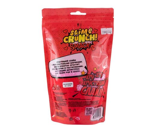 Слайм "Crunch-slime SMACK" с ароматом земляники, 200 г