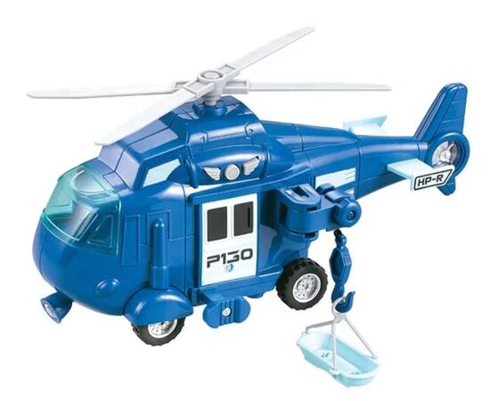 Вертолет со светом и звуком, 20 см, синий
