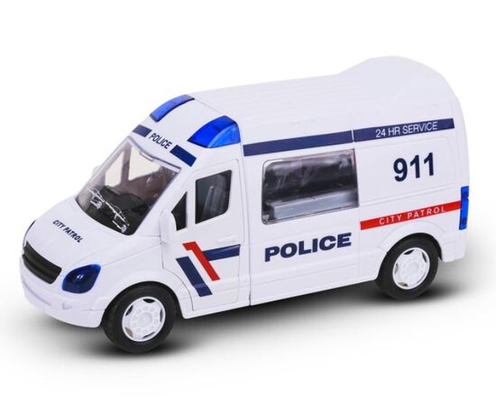 Инерционный автомобиль "Полиция", 25 см, откр. двери, свет, звук