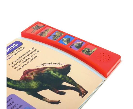 Книга музыкальная "Прогулка с динозаврами", 6 кнопок