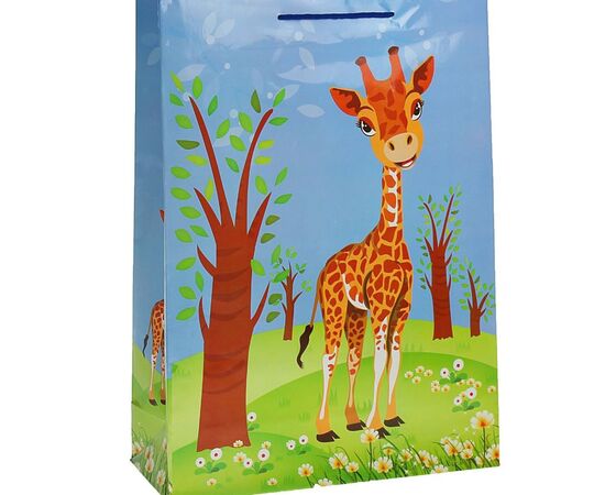 Пакет подарочный "Жираф", 32х11х44 см