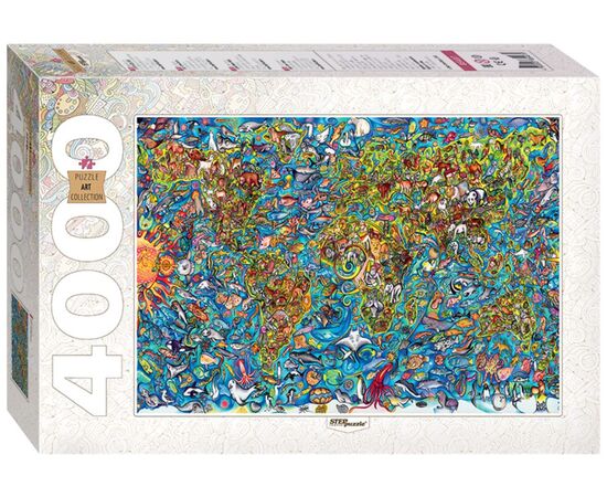Пазл "Карта мира", 4000 деталей