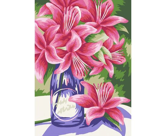 Рисование по номерам "Свежие лилии", 15×21 см