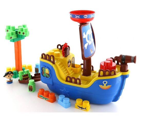 Конструктор для малышей "Пиратский корабль", 30 элементов