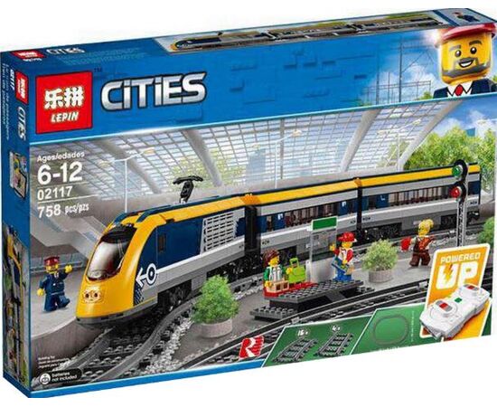 Конструктор Lepin "Пассажирский поезд на р/у", 758 детали